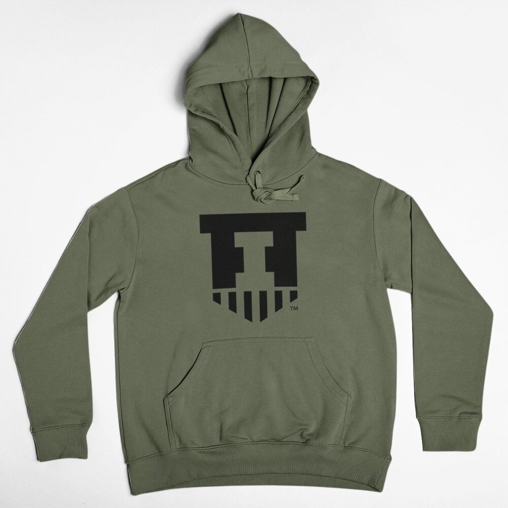 NEW Illinois Fighting Illini I Shield Pullover Fleece Hoodie MILITARY ARMY GREY